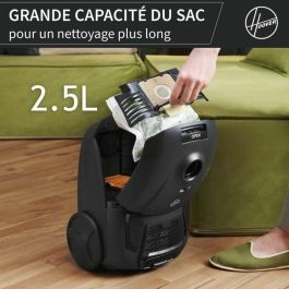 Hoover HE1 Aspirador de Bidón con Bolsa Compacta y Potente, Gran Capacidad 2.5L, Alto Rendimiento Suelos Duros y Alfombras