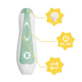 Badabulle BAD3661276189232 Lima Eléctrica con 6 Puntas Intercambiables + 3 Recambios