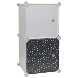 Home Deco Kids Vallee Outlet Estantería Modular 2 Cubos Azul 34x32x63 cm con Puerta