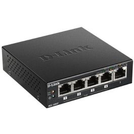 D-Link DGS-1005P Switch Gigabit de Escritorio 5 Puertos (4 PoE+ 60W), Compacto, Silencioso, Plug & Play para Hogar y Pyme