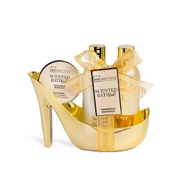 Cesta baño zapato dorado g180+body 180 ml+ cr manos 50 ml