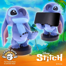 Cable Guy EXQUISITE GAMING Soporte Figura Stitch Disney 21cm para Mandos y Móviles