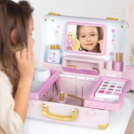 Smoby SMO3032163201656 Maleta de Belleza Princesas Disney con 13 Accesorios: Peinado, Uñas y Maquillaje, Fácil de Transportar