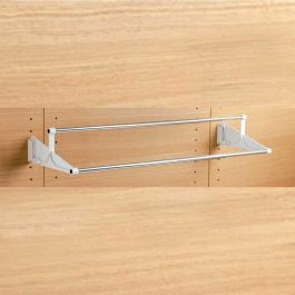 Servetto 1228.103 Organizador Zapatero Extensible Armario 510-940mm Sujeción Lateral/Frontal Aluminio Plástico Blanco-Níquel