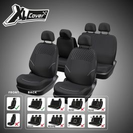 Fundas para asientos de coche - XLCOVER - SUV/Sedán - Divisibles - Fundas para asientos delanteros/respaldo, reposacabezas y asiento trasero