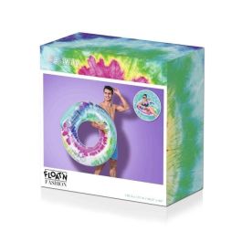 Boya - Bestway - Multicolor - Diámetro 117 cm - Con reposacabezas, asas y portavasos Boya - Bestway - Multicolor - Diámetro 117 cm - Con reposacabezas, asas y portavasos