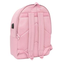 El Ganso Basics Mochila Doble para Portátil 15,6" + USB, Rosa, 31x44x18 cm