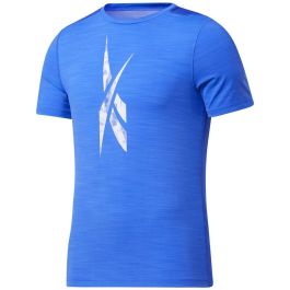 Camiseta de Manga Corta Hombre Reebok Workout Ready Activchill Azul XS