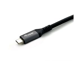 Equip Cable Prolongador USB-C Macho Hembra 3.2 Gen2 10Gbps 4K/60HzColor Negro 1.0m Malla algodon trenzado Carcasa Conector Aluminio