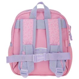 JOUMMA BAGS Mochila Hello Kitty Hearts & Dots 25cm Adaptable a Carro, 2 Bolsillos Laterales y Bolsillo para Botella (23x25x10cm)