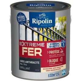 Pintura para hierro - RIPOLIN - 396704 - Gris antracita - Brillante - 2 L Precio: 86.68999988. SKU: B13KTVCLLY