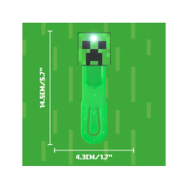 Wondee Lámpara de Lectura Minecraft Creeper LED Oficial para Fans
