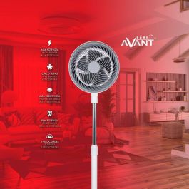 AVANT Ventilador Force 80W, 10 pulgadas (25 cm) con base redonda