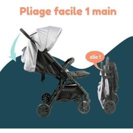 Bambisol - DS209 GRIS NEGRO - Cochecito doble lado a lado | Para gemelos desde el nacimiento, plegado ultracompacto | Negro Gris Bambisol - DS209 GRIS NEGRO - Cochecito doble lado a lado | Para gemelos desde el nacimiento, plegado ultracompacto | Negro Gris
