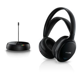 Philips SHC5200/10 Auriculares Diadema Inalámbricos y Alámbricos para Música, Negros, Supraaurales, Batería 14h, Alcance 100m