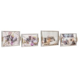 DKD Home Decor Bandeja Scandi Mdf Variedad de Colores y Diseños para Decoración, Set de 2 piezas de 40x30x6 cm DKD Home Decor Bandeja Scandi Mdf Variedad de Colores y Diseños para Decoración, Set de 2 piezas de 40x30x6 cm