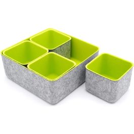 Confortime Set de 5 Organizadores de Fieltro 25.2 x 25 x 10 cm (6 Unidades)