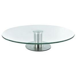 Lily Cook Fuente Giratoria Acero Inoxidable y Cristal Diámetro 30 cm