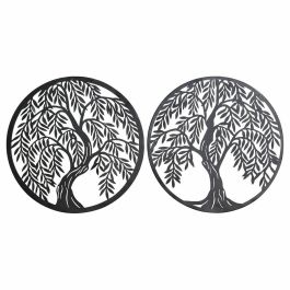Decoracion Pared Cottage DKD Home Decor Negro 1 x 40 x 40 cm (2 Unidades) Precio: 31.50000018. SKU: B17Y6FEKGH