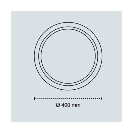 Cristalrecord Plafón LED Charly 46W 5060 lm 3CCT Ø40x7 cm Blanco