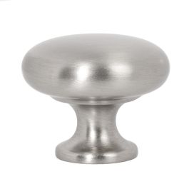 Viefe Pomo Duke Zamak Ø31 para Muebles, Acabado Cromo, Níquel Cepillado o Latón Cepillado Mate