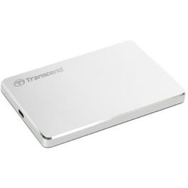 Transcend 25C3S Disco Duro Externo Portátil 1TB USB 3.1 Tipo C 2.5" Aluminio Plata para Windows/Mac/Linux