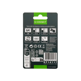 Q-connect Memoria USB Flash Drive 64 GB USB 3.2 Tipo C Plata