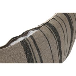 DKD Home Decor Cojín Tradicional de Lino Natural y Negro 40 x 60 cm (2 Unidades)
