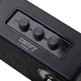Camry Radio Portátil FM CR 1902 Bluetooth USB SD MP3 Batería Recargable 5W Color Negro