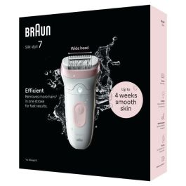Braun BRA7500435225151 Depiladora Eléctrica Silk-épil 7 SE 7-000 Inalámbrica 2 Velocidades 40 min Autonomía Blanco/Rosa