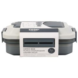 Cook Concept Fiambrera Con Compartimentos Y Tenedor 1.2L Rectangular Apta Microondas