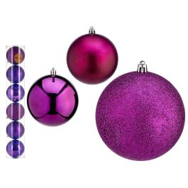 Set 6 Bolas Navidad 10 cm Morado - Krist+ (12 Unidades) Precio: 57.49999981. SKU: B15QH9874N