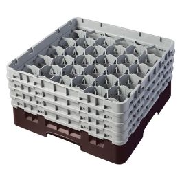 CAMBRO - 30S800-167 - Cesta de lavado 30 comp. 4 alturas - 7,84 cm Ø máx. - alt. máx. 21,7 cm - 50 x 50 x 26,7 cm - Castaño Precio: 96.8899998. SKU: B1B48CTNDA