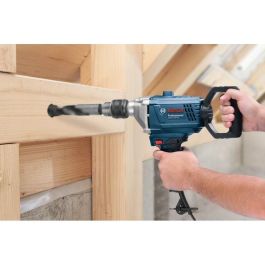 Bosch Professional Schlagbohrmaschine GBM 1600 RE 850W con reversa y adherencia suave para perforación en acero y madera