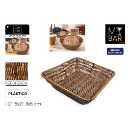 Inde Cesta de Pan Cuadrada de Polipropileno Reforzado My Bar para Mesa 21.5 x 21.5 x 5 cm (18 Unidades) Precio: 41.50000041. SKU: B1BLEXYVVP