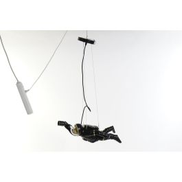 DKD Home Decor Lámpara Techo Astronaut Negro Blanco 14.5 x 20 x 46 cm (2 Unidades)