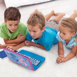 Lexibook LEX3380743115993 Ordenador educativo bilingüe Stitch y Angel – 124 actividades (francés-inglés)