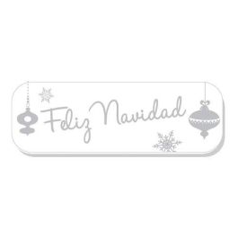 Etiquetas Regalo Adh. Holograficas Rollo 250 Uds. 45X15 Feliz Navidad Blanco Precio: 9.89999978. SKU: B18Q8333TR