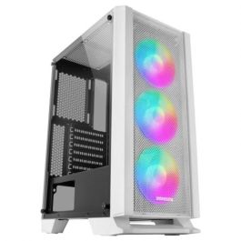 Mars Gaming MC-C Semitorre Gaming Blanca FRGB con Ventana de Cristal Templado