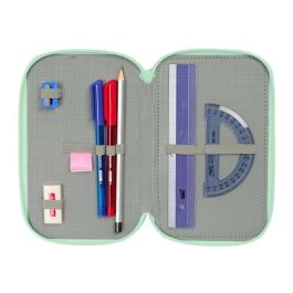 Estuche Escolar con Accesorios Disney Princess Bloom Rosa Aguamarina 12,5 x 19,5 x 5,5 cm 37 Piezas