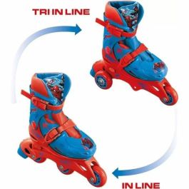 MONDO Patines en Línea 3 Ruedas '2 en 1' Spider-Man Progresivos PVC 64mm - Ideales para Aprender a Patinar