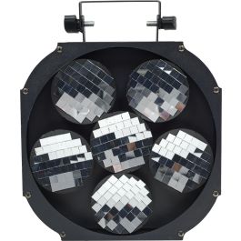 Algamlight Bola de Espejos Motorizada 6 Discos con Mosaico Espejos Modos Automático Música DMX 9 Canales