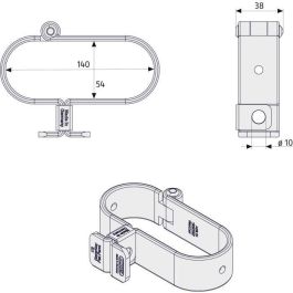Portacandados - ABUS - 131/140 GateSec - Protección para vallas de obras - Acero cementado - Anticorrosión Portacandados - ABUS - 131/140 GateSec - Protección para vallas de obras - Acero cementado - Anticorrosión