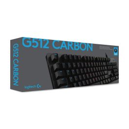 Logitech G G512 Teclado mecánico para juegos LIGHTSYNC RGB Carbono, alto rendimiento con interruptores mecánicos y relé USB Logitech G G512 Teclado mecánico para juegos LIGHTSYNC RGB Carbono, alto rendimiento con interruptores mecánicos y relé USB