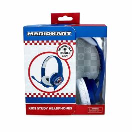OTL Technologies Auriculares Diadema Alámbricos Gaming Super Mario Nintendo Mariokart Azul Blanco