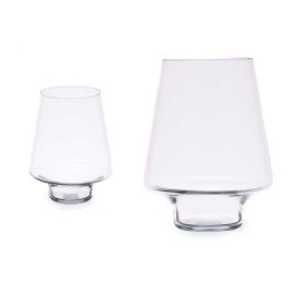 Jarrón Cónico con Base Giftdecor - Vidrio Transparente 20x25x20 cm (4 Unidades) Precio: 23.68999952. SKU: B16CAYLRS2