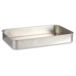 Kinvara Rustidera Aluminio 45x27 cm Plata, Apto para Gas y Horno (Set de 12)