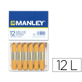 Manley Lápices de Cera Ocre n.26 Caja 12 Unidades Suavidad y Resistencia a la Luz Precio: 2.59000016. SKU: B1G7WPTWSN