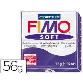 Staedtler Pasta Fimo Soft 57 gr Color Violeta Oscuro - Pasta de modelar blanda y suave, fácil de mezclar, colores brillantes. Precio: 2.95000057. SKU: B1JAKFJX52