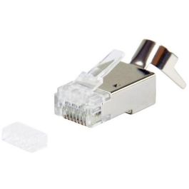Equip 121148 Conector RJ45 blindado Cat.8.1 Macho Derecho Plata (Set 50 unidades)